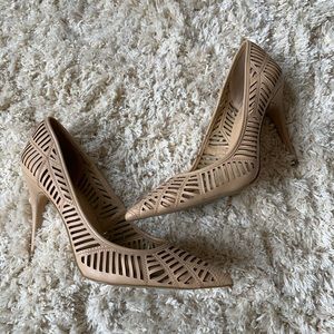BCBGeneration Laser Cut Pumps/Heels Nude Size 8